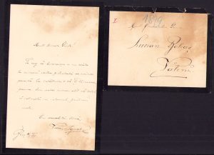 Scrisoare olografă din anul 1899, dată la Beiuș, județul Bihor, de Viora Ignat către Lucian Bolcaș, ambii fiind luptători pe teren național pentru drepturile românilor din Transilvania