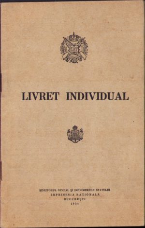 Livret individual Pregătirea Premilitară, 1938