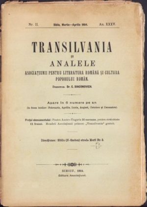 Transilvania și analele Asociațiunii pentru literatura română și cultura poporului român, II/1904, Editura Asociațiunii, Sibiu