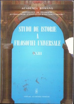 Studii de istorie a filosofiei universale, XXII, 2015