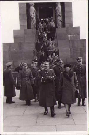 Polish general and officers visit Avala Monument of Unknown Hero Yugoslavia, late 1930's