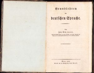 Grundlehren der deutschen Sprache von Joh. Mich. Hurtel, Wien, 1818