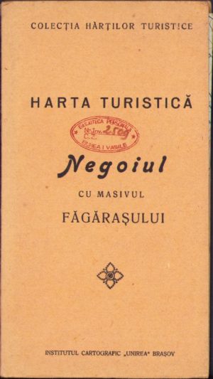 Harta turistică Negoiul cu Masivul Făgărașului, anii 1930