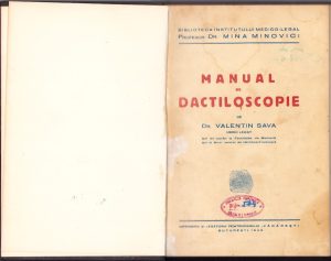 Manual de dactiloscopie de dr Valentin Sava, 1943