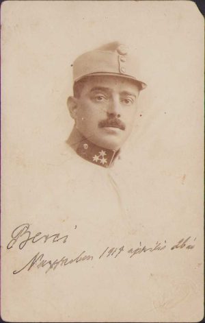 Voluntar austro-ungar pe timp de 1 an, 1917, Sibiu, studio Fischer, Primul Război Mondial
