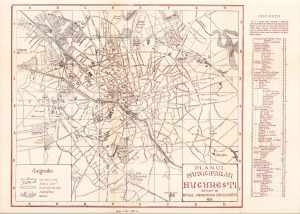Planul municipiului București întocmit de Oficiul Universitar din București, 1927