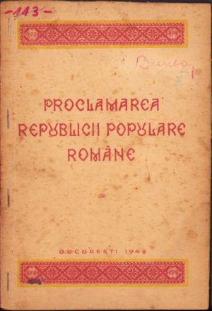 Proclamarea Republicii Populare Române, 1948