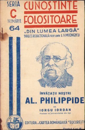 Învățații noștri. Al. Philippide de Iorgu Iordan, 1937