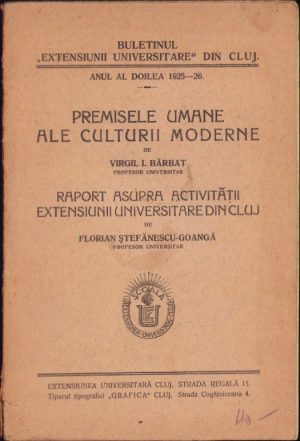 Buletinul Extensiunii Universitare din Cluj, anul al doilea 1925-26, Cluj