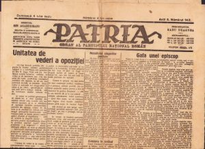 Patria, 143/1920, organ al Partidului Național Român, Cluj