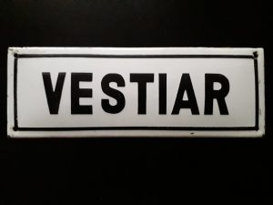 Tablă emailată Vestiar