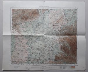 Harta Szeged és Debrecen, incluzând Oradea și Arad, cca 1932