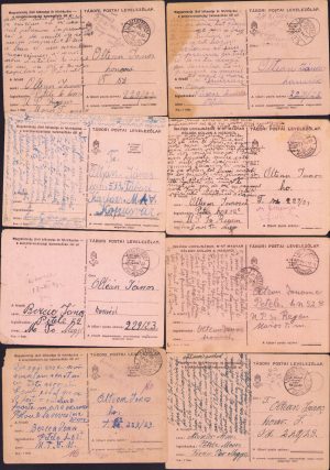 Reghin, lot 13 cărți poștale militare, soldat de origine română încorporat în armata maghiară, 1942, Tábori posta 229/23