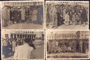 Lot 4 poze cu personalul secției Telecomunicații CFR București, 1948