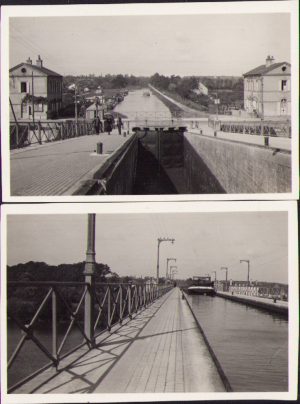Lot 2 poze Pont-canal du Guetin Cuffy Cher Gimouille Nievre France, anii 1930