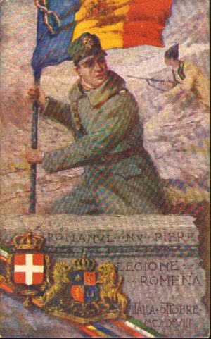 Legiunea Română din Italia, carte poștală, Primul Război Mondial