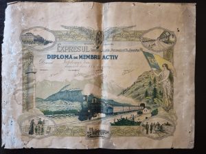 Expresul, Societate de ajutor a personalului CFR din România Mare, diplomă de membru activ