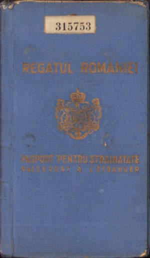 Pașaport românesc 1945 supraviețuitor evreu din Cluj Holocaust
