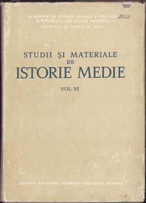 Studii și materiale de istorie medie, volumul VI, 1973