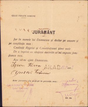 Jurământ de credință către Regele Ferdinand I 1923 Arad