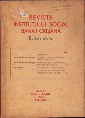 Revista Institutului Social Banat-Crișana Buletin istoric iulie-august 1943