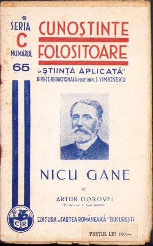 Nicu Gane de Artur Gorovei 1937