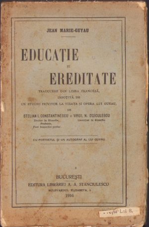 Educație și ereditate de Jean-Marie Guyau 1916
