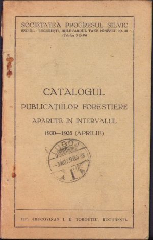 Catalogul publicațiilor forestiere apărute în intervalul 1930-1935