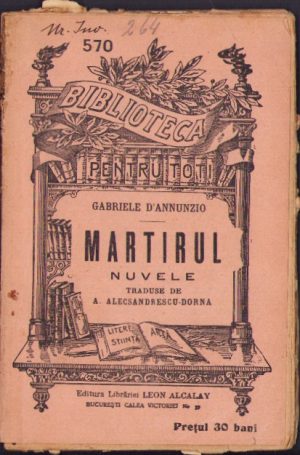 Martirul Nuvele de Gabriele D'Annunzio Biblioteca pentru toți