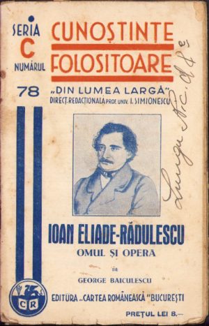 Ion Eliade-Rădulescu Omul și opera de George Băiculescu, 1939