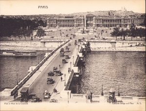 Litografie Pont et Place de la Concorde, cca începutul secolului al XX-lea
