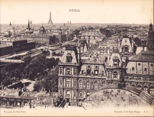 Litografie Panorama des Huit Ponts, cca începutul secolului al XX-lea