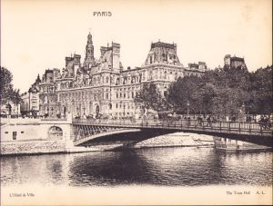 Litografie L'Hotel de Ville, cca începutul secolului al XX-lea