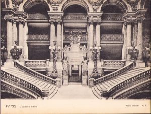 Litografie L'Escalier de l'Opera, cca începutul secolului al XX-lea