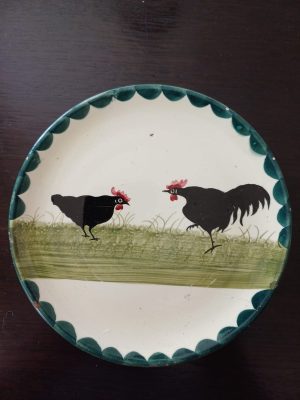 Farfurie de perete din majolică fabricată la Kremnica - Körmöcbánya, secolul al XIX-lea