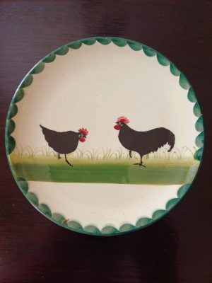 Farfurie de perete din majolică fabricată la Kremnica - Körmöcbánya, secolul al XIX-lea