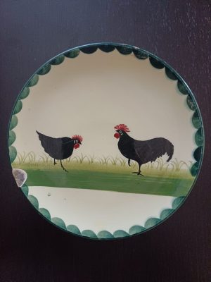 Farfurie de perete din majolică fabricată la Kremnica - Körmöcbánya, secolul al XIX-lea