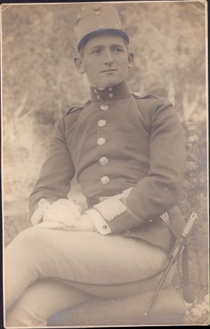 Subofițer austro-ungar cu baionetă, fotografie de dimensiuni mari
