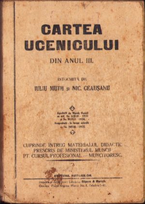 Cartea ucenicului din anul III de Iuliu Muth și Nicolae Ceaușanu, 1935