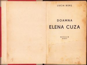 Doamna Elena Cuza de Lucia Borș, ediție interbelică