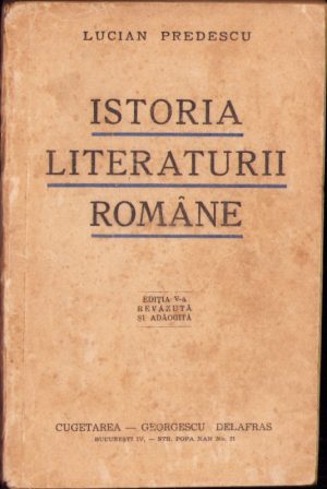 Istoria literaturii române de Lucian Predescu, 1943