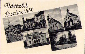 Salutări din Bistrița Üdvözlet Besztercéről carte poștală