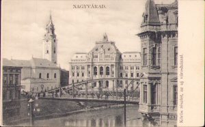 Oradea Vedere dinspre Criș a Primăriei noi Nagyvárad Körös részlet az uj városházzal carte poștală