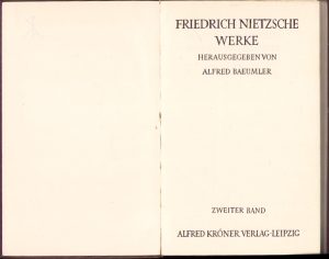 Menschliches Allzumenschliches Ein Buch für freie Geister von Friedrich Nietzsche, 1930