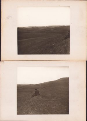 Alunecări de teren la Aiton, lot de 2 fotografii de Emmanuel de Martonne, 1921