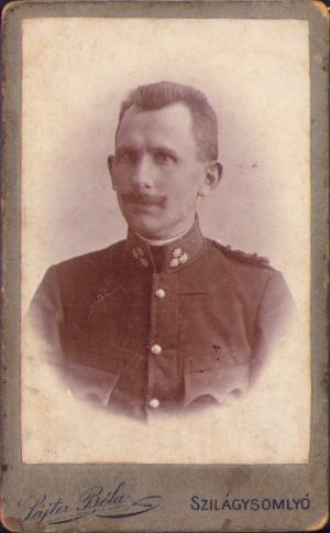 Oberoffizial austro-ungar de origine română, Moldovan Gheorghe din Tășnad, studio Sájter Béla, Șimleu Silvaniei