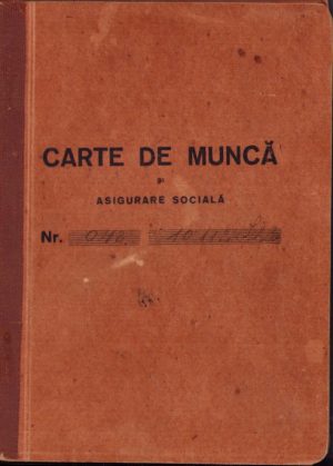 Carte de muncă și asigurare socială, contabil, 1947, Sibiu, absolvent Academia Comercială