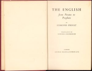 The English, from pirates to prophets by Edmond Privat, 1939