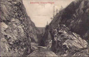 Bahnstrecke Sarajevo-Visegrad postcard circulated Nagyszeben