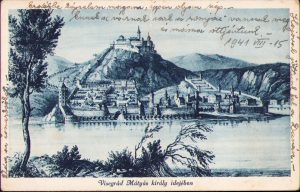 Visegrad Mátyás király idejében postcard circulated Szamosújvár